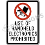 Use of Handheld Electronics Prohibited Signs
