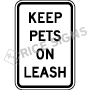 Keep Pets On Leash Signs