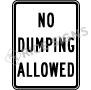 No Dumping Allowed Signs