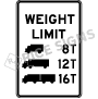 Weight Limit Tons Symbol Signs