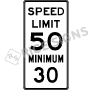 Speed Limit Minimum Signs