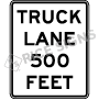 Truck Lane Feet Signs