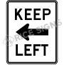 Keep Left Horizontal Arrow Signs