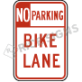 No Parking Bike Lane Signs