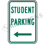 Student Parking With Arrow Signs