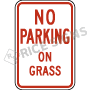 No Parking On Grass Signs