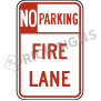 No Parking Fire Lane Style A Signs