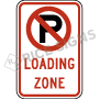 No Parking Loading Zone Symbol Signs