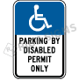 Florida Parking By Disabled Permit Only Signs