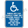 Oregon Handicapped Parking With DMV Disabled Permit Only Signs