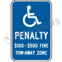 Virginia Handicapped Penalty Signs