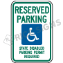 Washington Reserved Parking State Disabled Parking Permit Required Signs