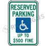 West Virginia Reserved Parking Up To 500 Fine Signs