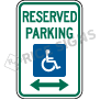 Reserved Parking Handicap Symbol Signs