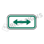 Double Arrow Green Signs