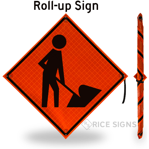 Men Working (symbol) Roll-Up Signs