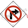 No Right Turn Roll-Up Signs