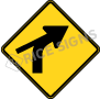 Right Curve With Side Road Style C Signs