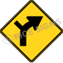 Right Curve With Side Road Signs