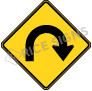 Hairpin Curve Right Signs