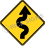 Winding Road Right Signs