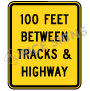 Custom Feet Between Tracks And Highway Signs