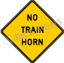 No Train Horn Signs