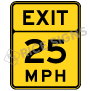 Exit Advisory Speed Signs