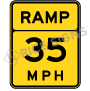 Ramp Advisory Speed Signs