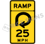 Ramp Advisory Speed With Reverse Curve Signs