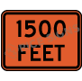 1500 Feet Signs