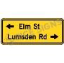 Two-line Advance Street Name Signs