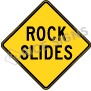 Rock Slides Signs