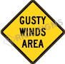 Gusty Winds Area Signs