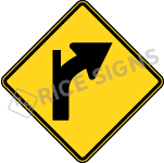 Right Curve With Side Road Style B Sign