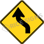 Reverse Curve Left Sign
