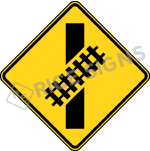Railroad Crossing Angle Sign