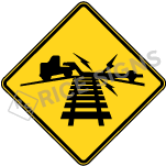Low Ground Clearance Railroad Crossing Sign