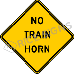 No Train Horn Sign