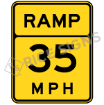 Ramp Advisory Speed Sign