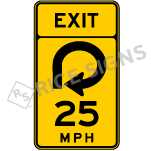 Exit Advisory Speed With Reverse Curve Sign