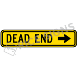 Dead End With Arrow Sign