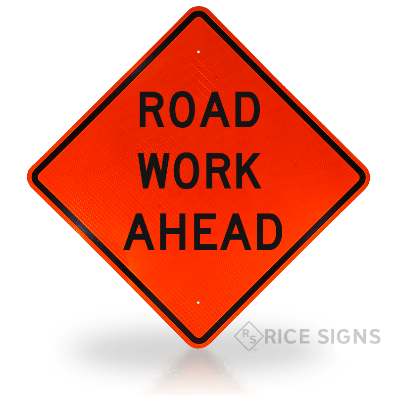 Road Work Ahead Sign