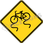 Bicycle Slippery When Wet Sign