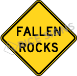 Fallen Rocks Sign